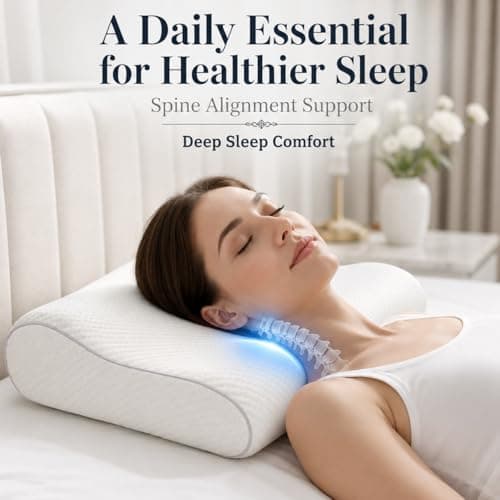 Memory Foam Pillow Pack-10 | Premium Pillows for Neck and Shoulder Pain – Deep Sleep Orthopedic Pillow 30x50 Cm, Contoured Side Sleeper Pillow, Cervical Neck Support Pillow for Back & Stomach Sleepers — view 6