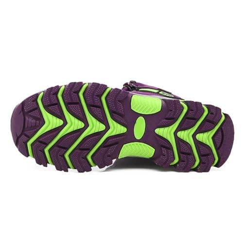 VLOOKST Hiking Boots Mens Outdoor Non-Slip Lace-up Walking Trekking Shoes Sneaker for Climbing Backpacking Camping,8019 Purple,5 UK — view 5