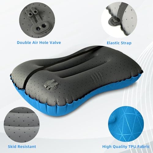Crisonky Camping Pillow,Ultralight Inflatable Travel Pillow for Backpacking — view 2