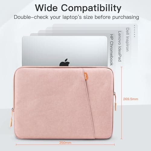 JETech Laptop Sleeve for 14-Inch Devices, Rose Gold — view 2