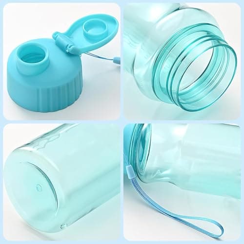 12 Pack Plastic Water Bottles, 500ml Sports Water Bottle Bulk Reusable Lightweight Drinking Bottle with Leakproof Flip Top Lids for Outdoor Sports Travel Classrooms(4 Color) — view 3