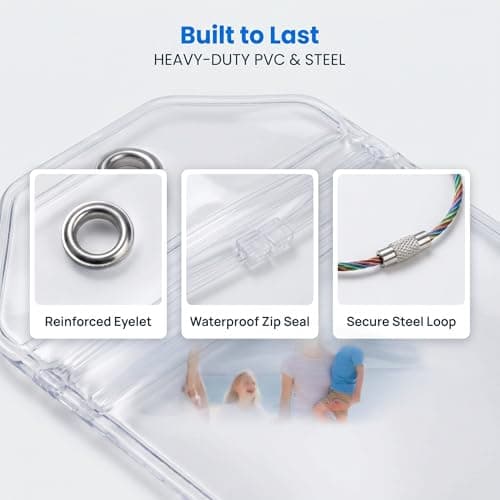 8-Pack Cruise Luggage Tag Holders - Waterproof Clear Luggage Tags for Suitcases with Stainless Steel Loops, Durable Plastic Suitcase Tags Compatible with Marella All Cruise Essentials — view 6