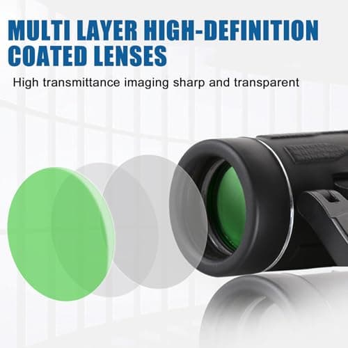 Mini Binoculars 10x22, Compact Binoculars for Adults Children Teenagers Waterproof Foldable Binoculars with Carry Bag for Bird Watching, Hiking, Hunting, Sightseeing — view 5