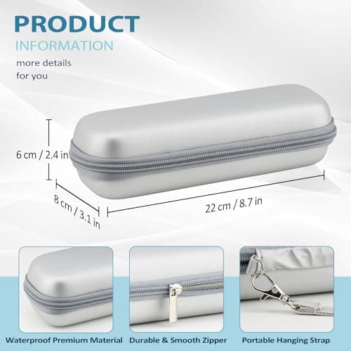 YoHyien 2 Pcs Electric Toothbrush Travel Case for Oral B iO/Oral B Pro/Philips Sonicare, Portable Electric Toothbrush Holder Travel, Hard Storage Case for Business Trip, Camping (Silver + Rose Gold) — view 2