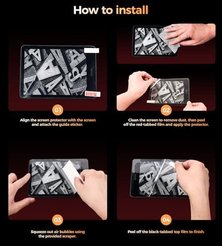 BHHB Pack of 3 Screen Protectors Compatible with Kindle Paperwhite 7 Inch 12th Generation 2024 and Kindle Colorsoft Signature Edition, 2025 Anti-Glare Screen Protector PET Screen Protector Full — view 4