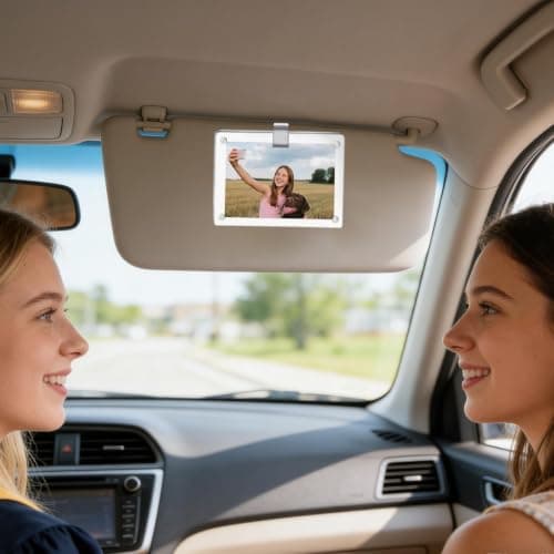 Magnetic Car Organizer - Slim Visor Photo Holder - Card and Ticket Storage — view 4