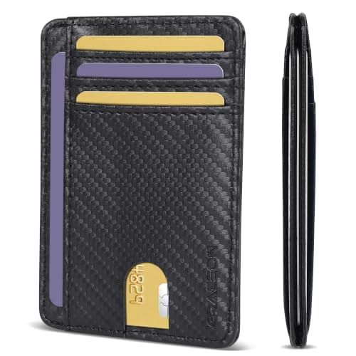 GRALEON Slim Minimalist RFID Blocking Front Pocket Wallet for Men & Women