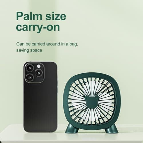 WUULEAON Portable USB Fan for Car Camping Bedroom in White, White — view 5