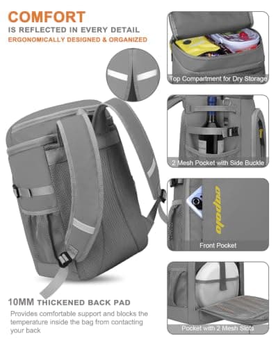 Capolo Cooler Backpack Insulated Leak Proof for Women Men Soft Cooler Bag — view 6