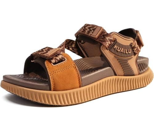KuaiLu Womens Orthopedic Walking Sandals with Arch Support Recovery Cushion