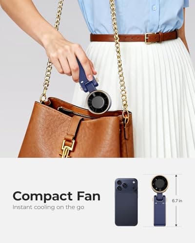Bearwind Portable Handheld Turbo Fan, 5-Speed High Airflow, 4000mAh Battery — view 6