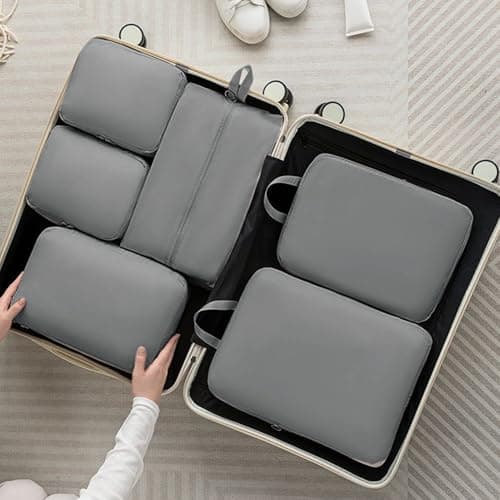 Rechory Compression Packing Cube - Stain-Resistant Storage Pouch - Travel Bags Organizer for Luggage | for Men Women Boys Youth Teens Wife Clothing Shoes Pants Socks Underwear — view 3