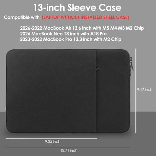 ProElife 13-Inch Laptop Sleeve for MacBook Air 13.6 M5/M4 & MacBook Neo — view 2