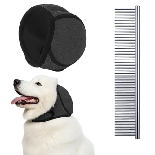 SurPse Dog Ear Muffs - Noise Cancelling & Dog Comb for Grooming - Anxiety Relief Ear Protection, Dog Brush for Shedding, Perfect for Fireworks & Travel