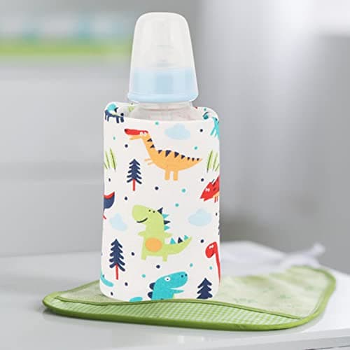 USB Baby Feeding Bottle Warmer, Portable Cartoon Milk Bottle Travel Heater Heating Cover Insulation Thermostat for Home Outdoors Travel(Dinosaur) — view 5