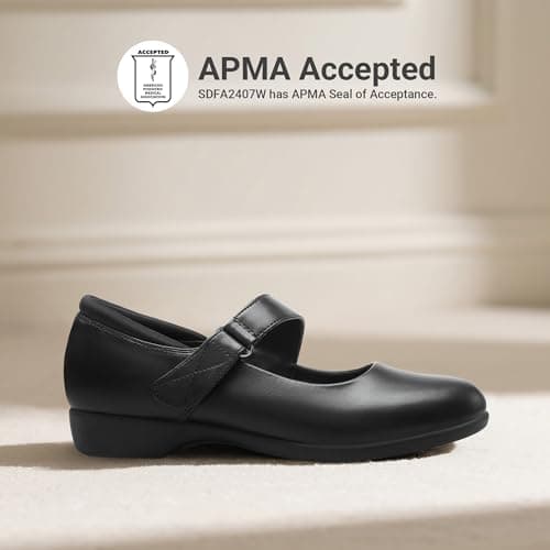 DREAM PAIRS Women's Mary Jane Flats Ankle Strap Shoes,Black,5.5 — view 3