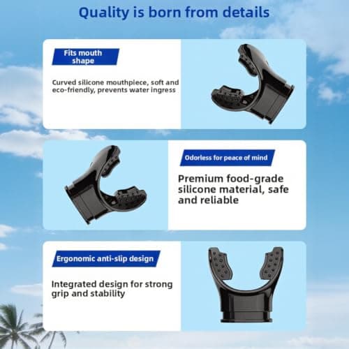 Snorkel Bite Gear Set 4pcs Silicone Snorkel Bite Gear Set 4pcs(black) — view 2
