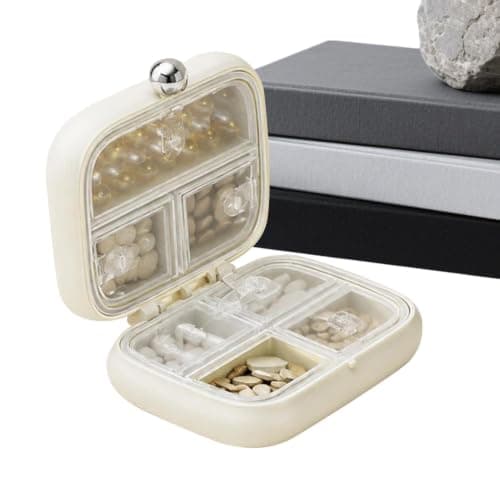 Portable Pill Case 7 Compartments Storage Organizer Box with Reminder