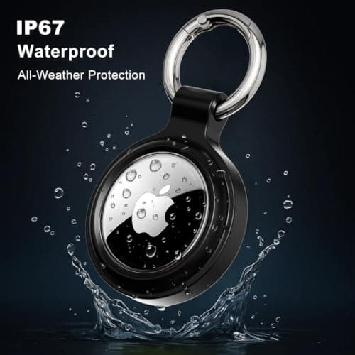 AirTag Holder Keyring, 4-Pack IP67 Waterproof Case for Apple AirTag 1 & 2 — view 2
