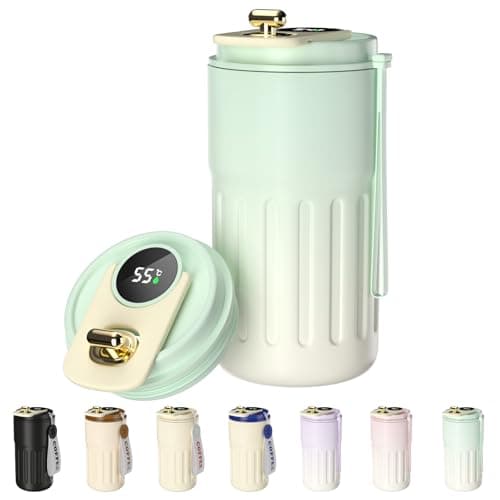 Homealexa Coffee Cup Travel Mugs, Vacuum Insulating Cup 316 Stainless Steel, LED Touch Screen Temperature Gauge, Smart Mug Sealing Bottle 410ml
