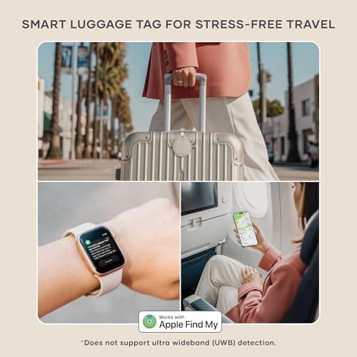 SATECHI FindAll™ Luggage Tag, Find My Compatible for iPhone & iPad, Sand — view 3
