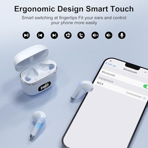 Wireless Bluetooth Headphones, Bluetooth 5.3 Earphones with ENC Reduction — view 5