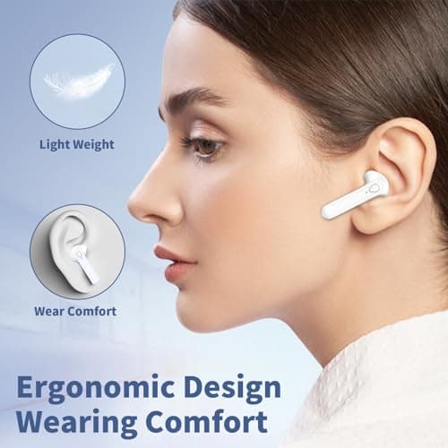 Jrwaro Wireless Earbuds Bluetooth Headphones V5.4, 48H Long Battery Life LED Power Display Ear Buds, IPX7 Waterproof HiFi Stereo Bass with Built-in Mic for Home Office Sports Earphones — view 6