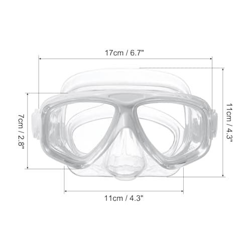 PATIKIL Swim Goggles with Nose Cover, Silicone Scuba Diving Mask Anti-Fog Snorkel Dive Goggles Snorkeling Dive Mask Gear for Youth Junior Adult Scuba Diving, White — view 2