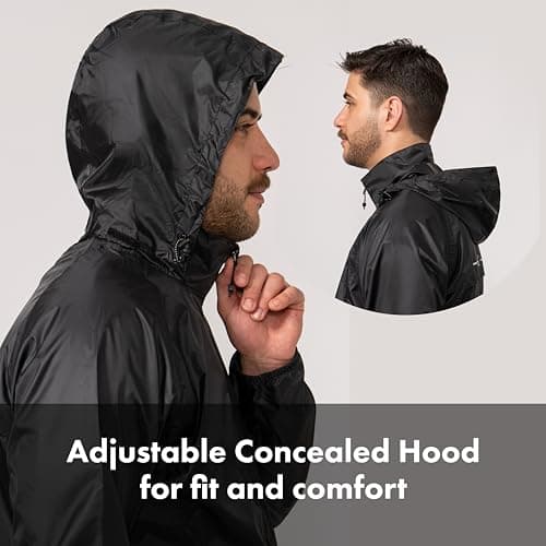 Mac in a Sac Origin II Waterproof Packable Jacket Unisex, Jet Black, XL — view 6