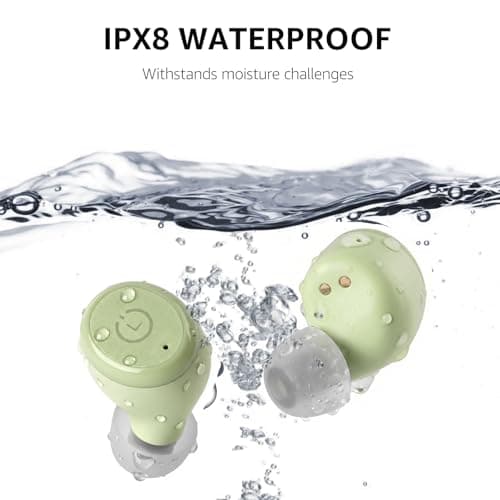 TOZO T10 2026 Bluetooth 5.3 Earbuds True Wireless Stereo Earphones Headphones IPX8 Waterproof in Ear Wireless Charging Case Built in Mic Headset Premium Sound with Deep Bass for Running Sport (Green) — view 4