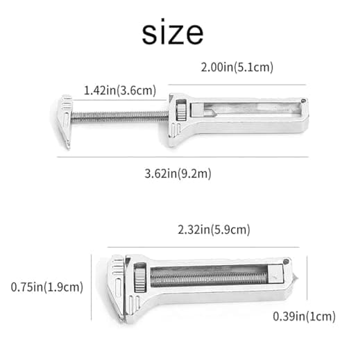 YUEHISY Mini Multitool Wrench, Portable 5 in 1 Adjustable Wrench, Bottle Opener, Compact Alloy Steel Keychain Tool, for Camping Hiking Travel — view 6