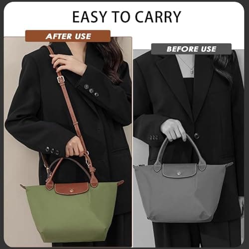 YUNYU No-Punch Leather Crossbody Strap for Mini Bags, 1.2cm Wide, 100-120cm Adjustable Length, with 2 Adapters — view 4