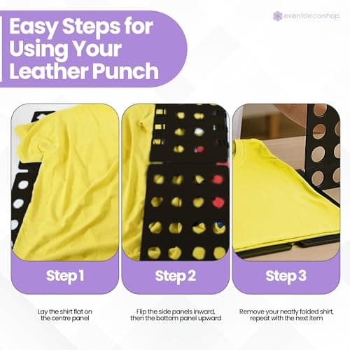 Event Decor Shop T-Shirt Folding Board, Durable Clothes Folder, Black — view 3
