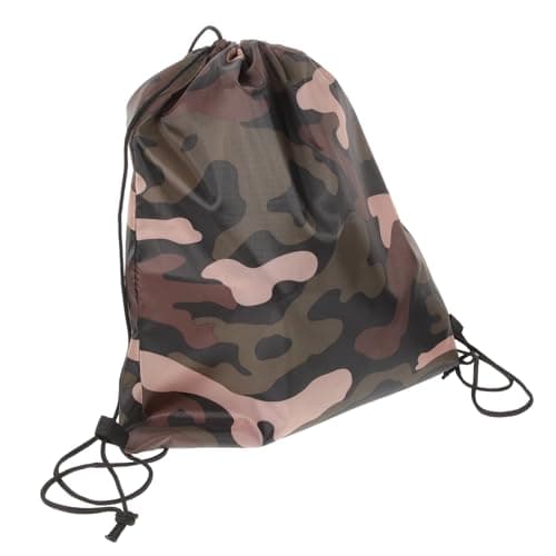 WOONEKY Camo Drawstring Backpack 2pcs Set, Gym Drawstring Shoulder Bags with Pouch, Lightweight Sports Sack for Men Women, Unisex Travel Storage Bags for Outdoor Fitness Use