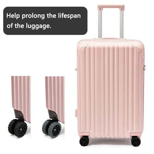 AmiCera Suitcase Wheel Protectors, 8 Pcs Off Road Luggage Wheel Covers, Luggage Accessories, Silicon Meterial Noise Reduction Anti Scratch, Travel Suitcase Wheel Covers (Grey, Small) — view 6