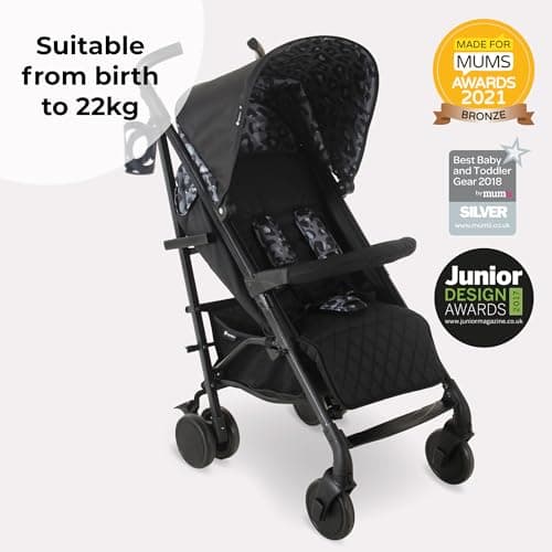 My Babiie MB51 Stroller – from Birth to 4 Years (22kg), Lightweight, Umbrella Fold, Travel Buggy for Toddlers, Pushchair Includes Footmuff, Cup Holder, Rain Cover - Black Leopard — view 2