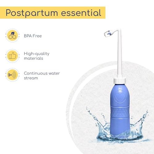 First Days Maternity, XL Peri Bottle - Portable Bidet - Handheld Travel Perineal Wash Bottle - 650ml - Hygiene and Postpartum Essential — view 3
