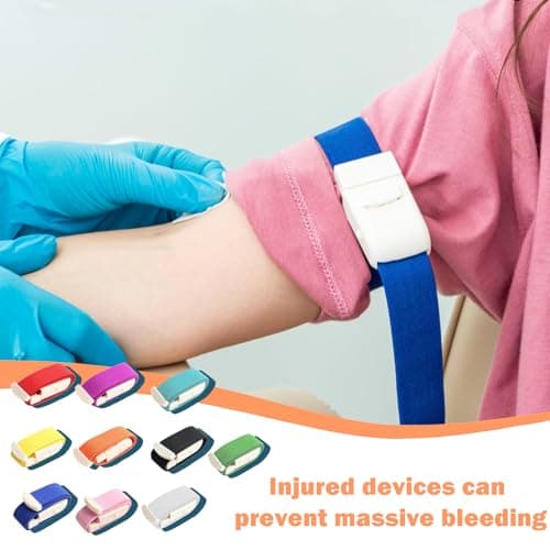 10pcs Tourniquet, Torniquetes, Tourniquets for Nurses, Torniquetes Medical, Equipped with A Quick Release Buckle and Latex Free Polyester Elastic Band, Outdoor First Aid for Adults and Children — view 5