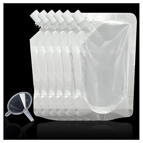 6 PCS 8OZ 250ml Juice Flasks - Reusable Drinking Flasks for Travel, Leak-Proof Food Grade Plastic