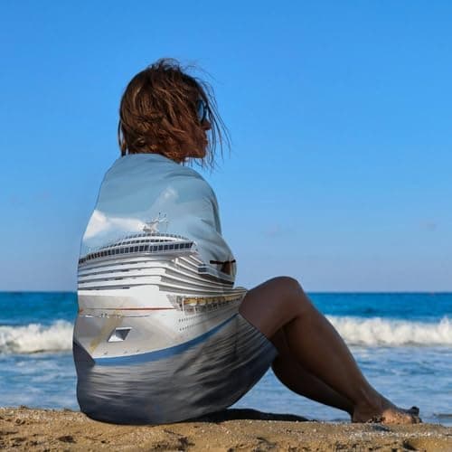 GHBNK Cruise Ship Beach Towel for Adults Oversized 31"x51" Pool Towel Sand Free Beachtowel Quick Dry Bath Towels Lightweight Absorbent Swim Towels for Travel, Swimming, Yoga, Camping — view 4