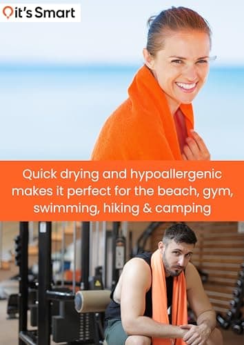 it's Smart Microfibre Travel Towel Camping Towel, Swimming, Beach, Quick Dry & Super Compact - Great for Festivals, Beach, Wild Swimming, Sports, Gym, Yoga and Hiking (Small) 80cm x 40cm — view 4