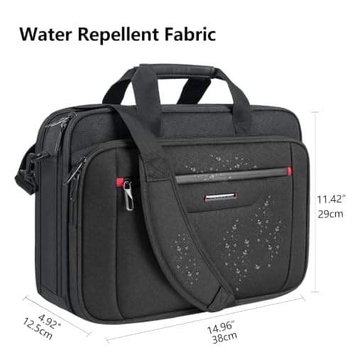 VANKEAN Laptop Briefcase Fits 15.6"-16" Laptop Slim Expandable Shoulder Bag — view 4