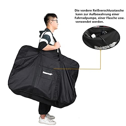 SUNTTELF 26 Inch Folding Bike Transport Case for Air and Train Travel - Fits 26" or Below Folding Bikes — view 4