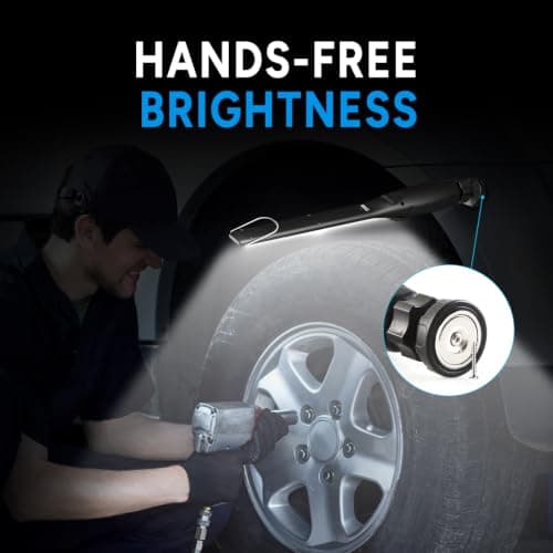 Dr. Prepare Rechargeable LED Work Light, Magnetic Inspection Light, 700 Lumens Portable Work Torch with 3200mAh Battery, 360° Swivel Base for Car Repair, Garage, Workshop & Emergency — view 5