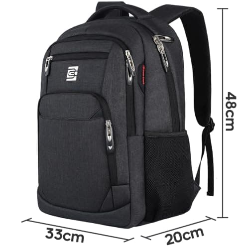 marcello 18 Inch Laptop Backpack for Men, Water Resistant Travel Rucksack — view 3