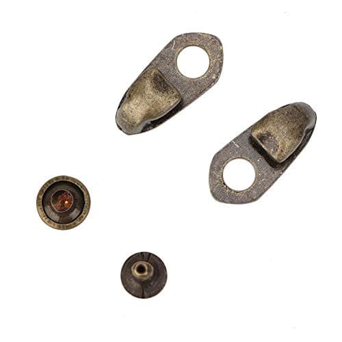 Boot Hooks, Boot Eyelet Repair Kit, Shoe Lace Hooks Alloy Boot Lace Hooks Lace Fittings with Rivets for Repair/Camp/Hike/Climb Accessories 20Set