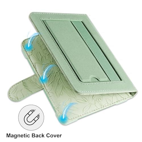 HoYiXi Universal Case For 6 inch eReader,Compatible with Kindle/Kobo Clara HD/Kobo Clara 2E/Paperwhite/PocketBook/Tolino eReader,with HandStrap/Kickstand, Cover Case for 6'' eReaders,Green — view 4
