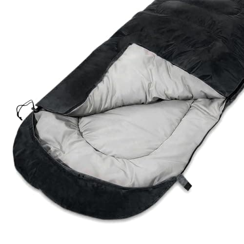 Outdoor Sleeping Bag for Camping, Adult, Black — view 6