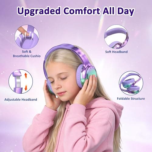 MOXKING Wireless Headphones, Over Ear Bluetooth Headphones with Microphone — view 4