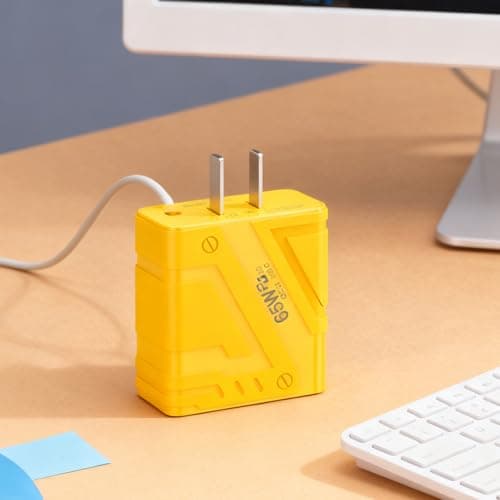 USB Charger - 65W 5 Ports Multi-Port Wall Charger with Type C Port | For Indoor Use Home Office Travel and Business — view 3